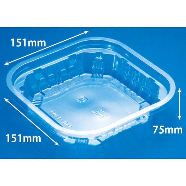 リスパック 透明カップ バイオ 150角 350BS PABW516 1ケース(600個(50個×12))（直送品）