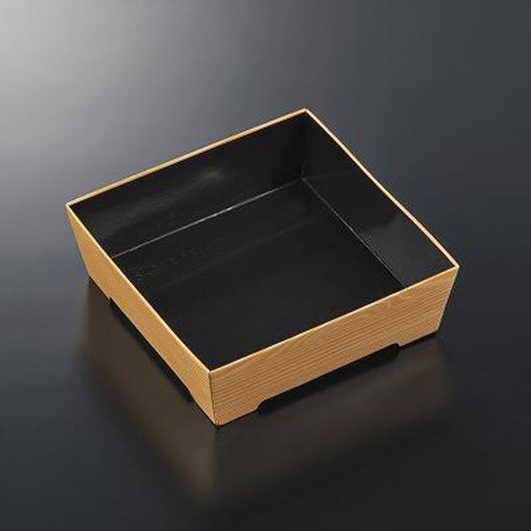 中央化学 寿司容器 SKS 13-13(43) 黒-木曽 身 00778720 1ケース(400個(25個×16))（直送品）