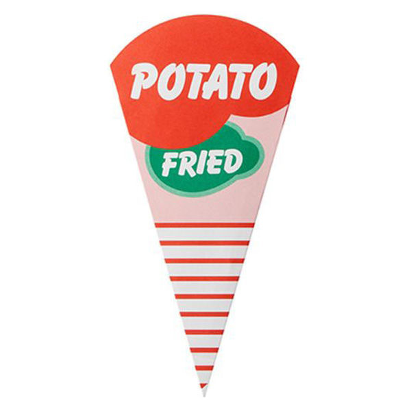 愛宝 ポテト容器 H-8-5 三角ポテト(小) 1ケース(3000個(50個×60))（直送品）