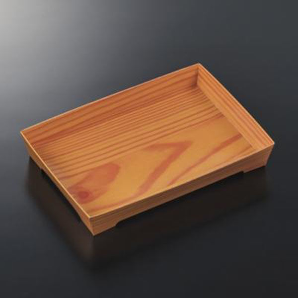 中央化学 寿司容器 SKS 17-12 木目 身 00778731 1ケース(400個(50個×8))（直送品）