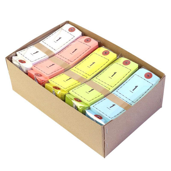 ササガワ 提札 25-1196 ペーパークロークチケット 1000枚入(1~100×10色) 1ケース(1個)（直送品）