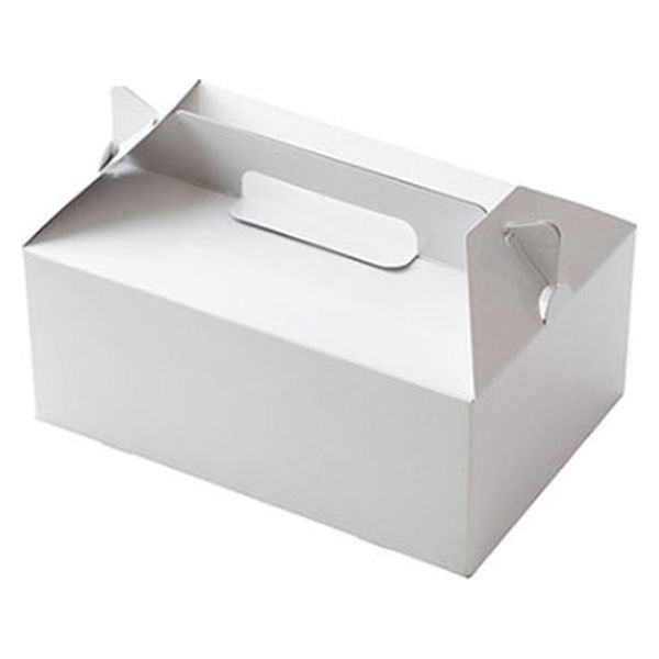 愛宝 紙手提箱 127 手提6号 ホワイト 1ケース(400個(50個×8))（直送品）