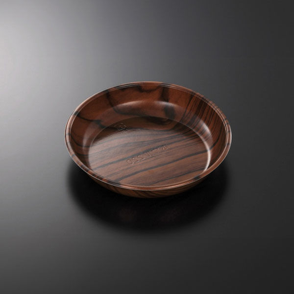 中央化学 惣菜容器 CF ボウル 220 木理DBR両 身1 00782709 1ケース(600個(50個×12))（直送品）