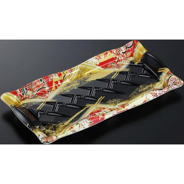 中央化学 寿司容器 かわら 12-2 京善R 身 00701371 1ケース(600個(50個×12))（直送品）