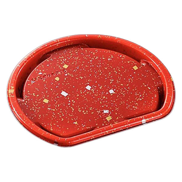 中央化学 寿司容器 CF にぎり 半月10 赤金箔 身 00738452 1ケース(600個(50個×12))（直送品）