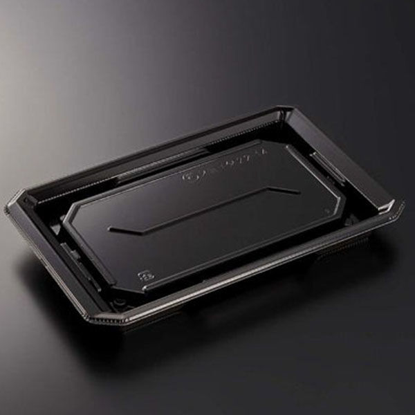中央化学 寿司容器 HS澄板22-14 BK 身 00114585 1袋(50個)（直送品）