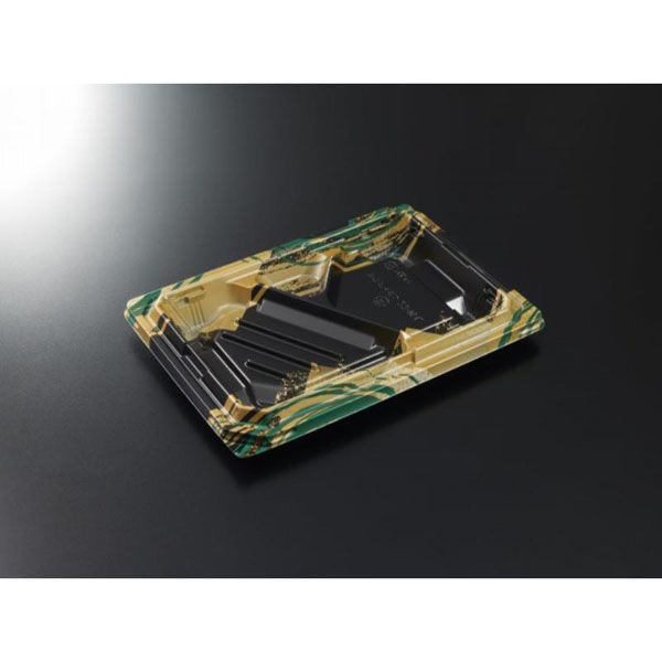 中央化学 弁当容器 CT宝台膳 23-16L 風葉BK 身 00772379 1ケース(600個(50個×12))（直送品）