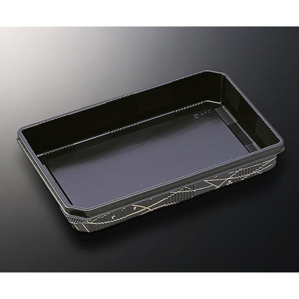 中央化学 刺身容器 HS 吉祥-2 黒-綾野 身 00689029 1ケース(600個(50個×12))（直送品）