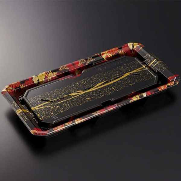 中央化学 寿司容器 HS澄板28-14 一陣R-BK 身 00116236 1袋(50個)（直送品）