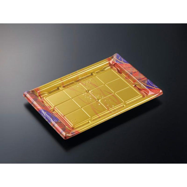 中央化学 刺身容器 CF宴角 34-23 華やぎV-BK 身 00762737 1ケース(200個(20個×10))（直送品）