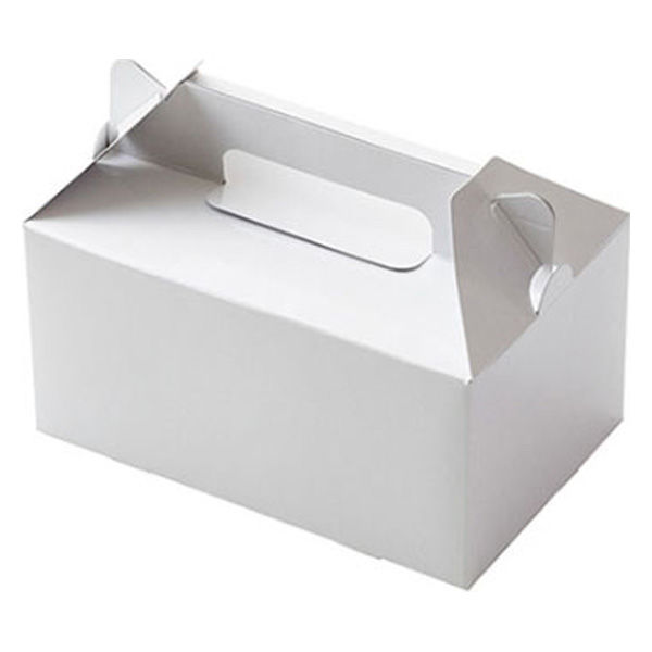 愛宝 紙手提箱 126 手提4号 ホワイト 1ケース(500個(50個×10))（直送品）