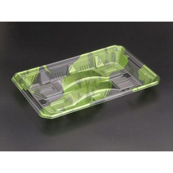 リスパック 鮮魚トレー バイオ 鮮やぎ 25-17T はやて緑 FATU563 1ケース(600個(50個×12))（直送品）