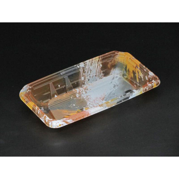 リスパック 刺身容器 バイオPET 流し盛 20-11B 海洋オレンジ FAPU313 1ケース(1000個(50個×20))（直送品）