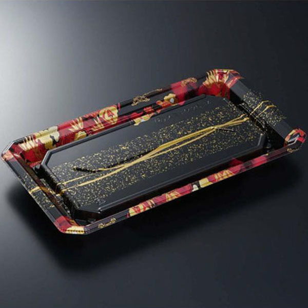 中央化学 寿司容器 HS澄板26-14 一陣R-BK 身 00115805 1袋(50個)（直送品）