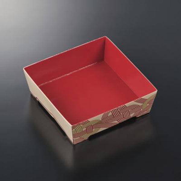 中央化学 寿司容器 SKS 13-13(43) 赤-水引 身 00778722 1袋(25個)（直送品）