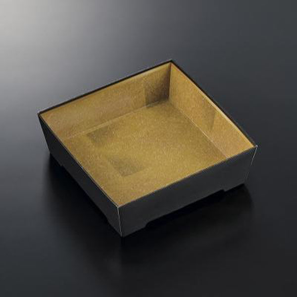 中央化学 寿司容器 SKS 13-13(43) 金箔-黒 身 00778718 1ケース(400個(25個×16))（直送品）