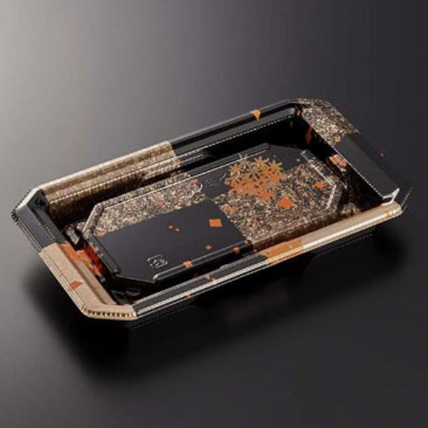 中央化学 寿司容器 HS澄板18-11 箔絵BK-BK 身 00114095 1ケース(1000個(50個×20))（直送品）