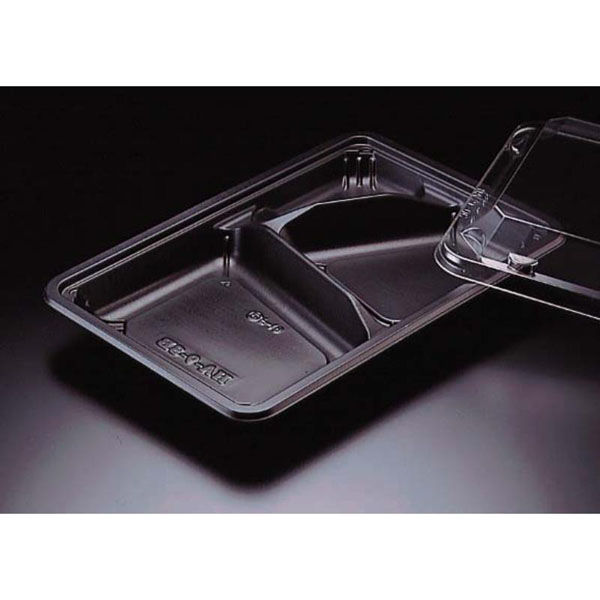 リスパック 弁当容器 バイオデリカ HA 9-3B 黒 RHHC020 1ケース(800個(50個×16))（直送品）
