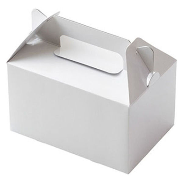 愛宝 紙手提箱 125 手提2号 ホワイト 1ケース(500個(50個×10))（直送品）