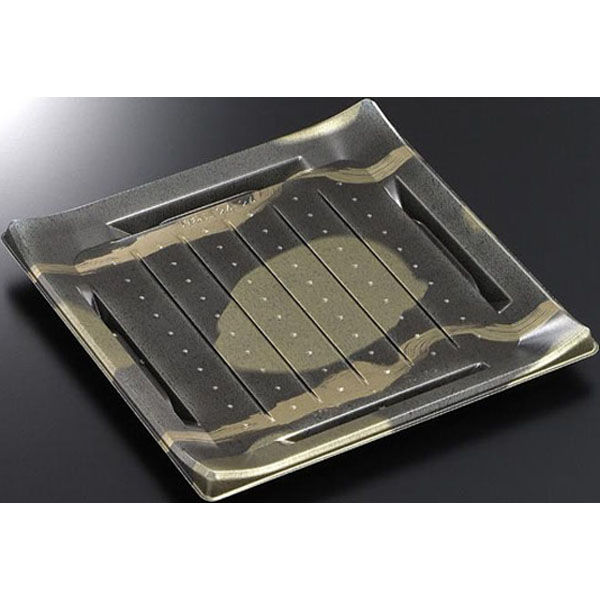 中央化学 刺身容器 CT 波ね皿 24-24 壮月BK-BK 身 00656169 1ケース(200個(50個×4))（直送品）