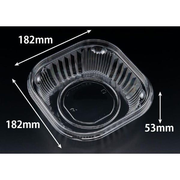 リスパック 冷麺容器 バイオ バッチリ 18-53B PBNA521 1ケース(600個(100個×6))（直送品）