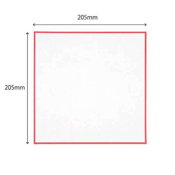 ササガワ 和菓子用品 26-2107 敷紙 7号 赤枠 厚口 100枚入 1ケース(5個(1個×5))（直送品）