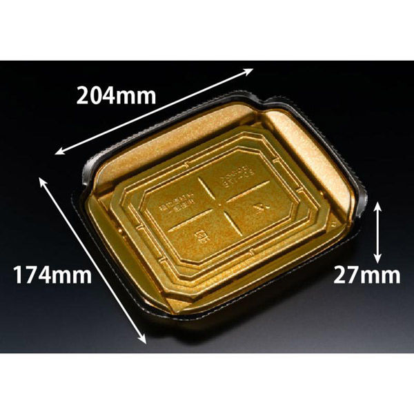 リスパック 刺身容器 バイオ 華ノ枠 20-17B 真打金 FHNW405 1袋(50個)（直送品）