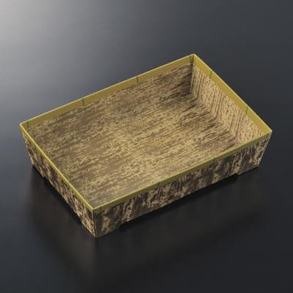 中央化学 寿司容器 SKS 17-12(43) 竹皮 身 00778738 1ケース(400個(25個×16))（直送品）