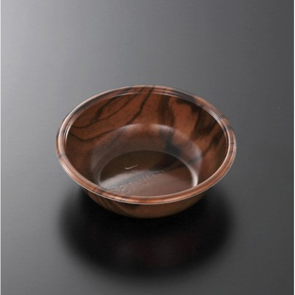 中央化学 惣菜容器 CF ボウル 130 木理DBR両 身1 00782706 1袋(50個)（直送品）