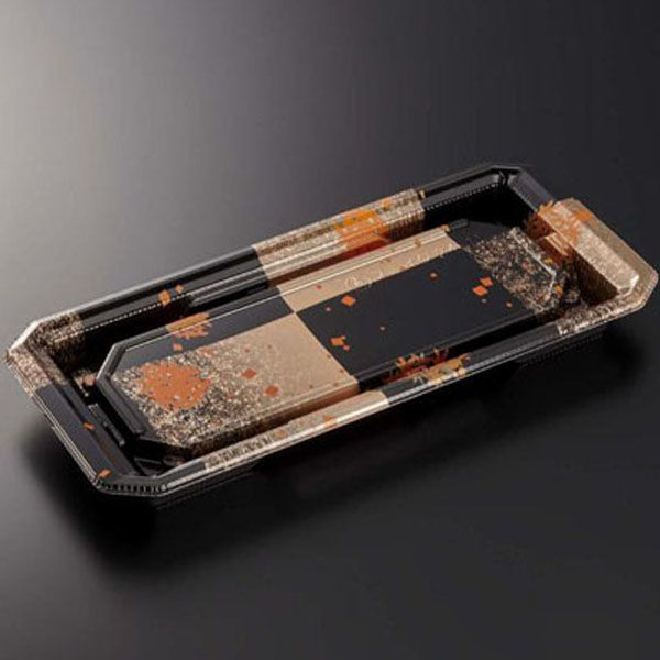 中央化学 寿司容器 HS澄板24-11 箔絵BK-BK 身 00115725 1袋(50個)（直送品）
