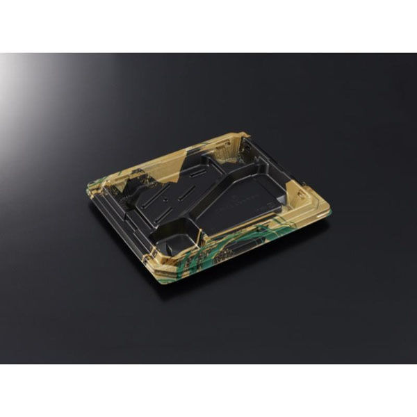 中央化学 弁当容器 CT宝台膳 23-19C 風葉BK 身 00772326 1ケース(600個(50個×12))（直送品）