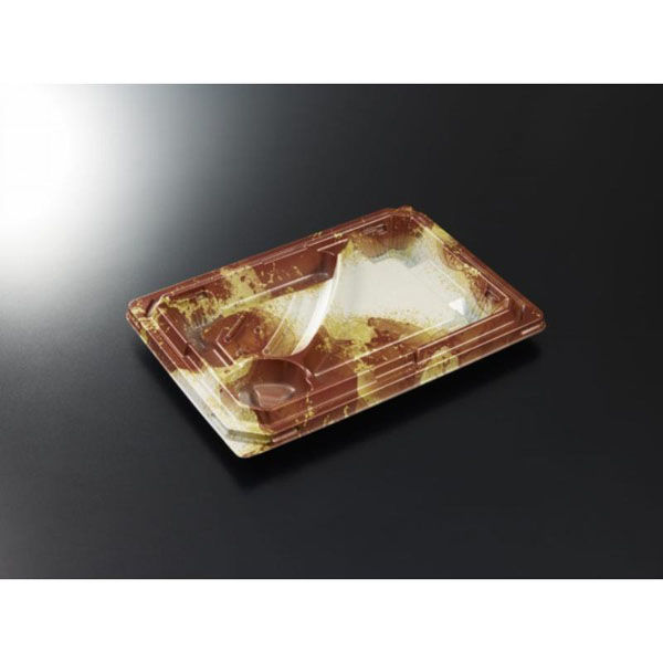 中央化学 弁当容器 CT宝台膳 23-16N 伊織BR 身 00772382 1ケース(600個(50個×12))（直送品）