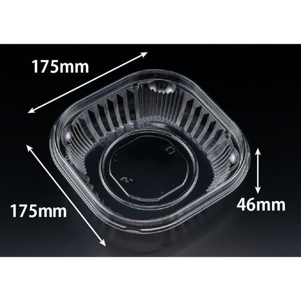 リスパック 冷麺容器 バイオ バッチリ 17-46B PBNA411 1ケース(600個(100個×6))（直送品）