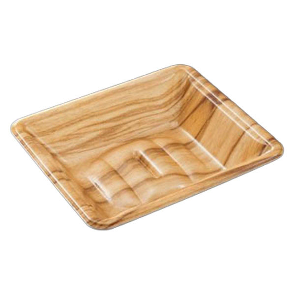 中央化学 発泡トレー 美栄え桶 15-13 木理BR 00770237 1袋(50個)（直送品）