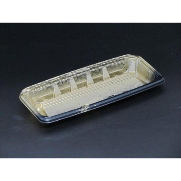 リスパック 刺身容器 バイオPET 流し盛 25-11B 組子金 FAPU413 1ケース(800個(50個×16))（直送品）