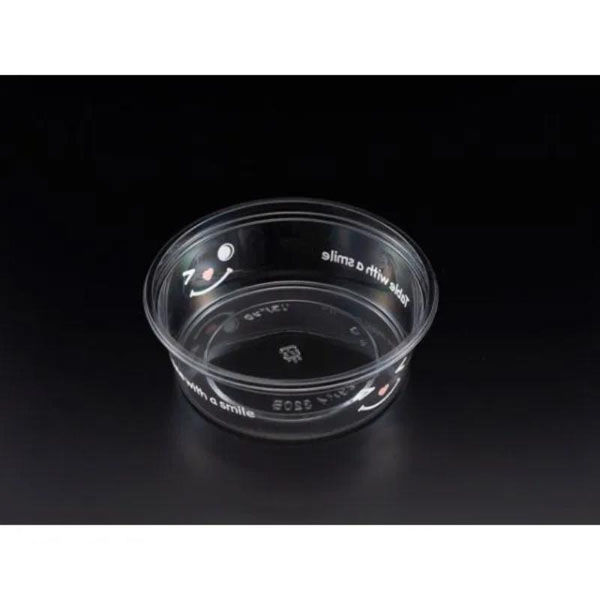 リスパック 透明カップ バイオカップ 129パイ320B ニコニコW PABY010 1袋(50個)（直送品）