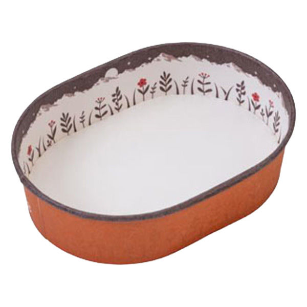 東洋アルミエコープロダクツ テイクアウト容器 紙コップ楕円型 山 BR/OR K9161Y 1ケース(600個(100個×6))（直送品）