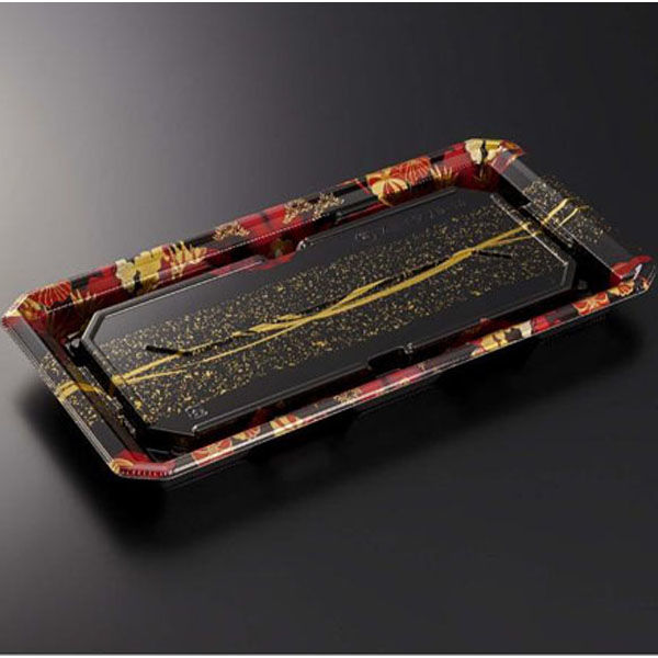 中央化学 寿司容器 HS澄板28-14 一陣R-BK 身 00116236 1ケース(400個(50個×8))（直送品）