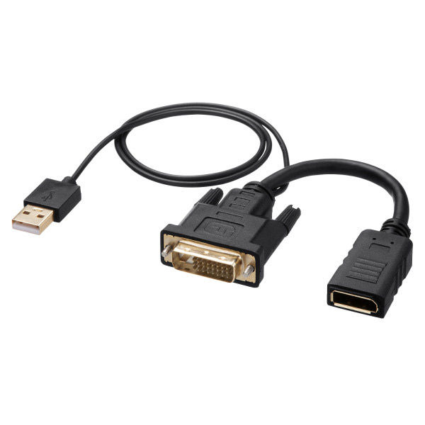 サンワサプライ  DVI-DisplayPort変換アダプタ（4K/30Hz） AD-DVDP01（直送品）