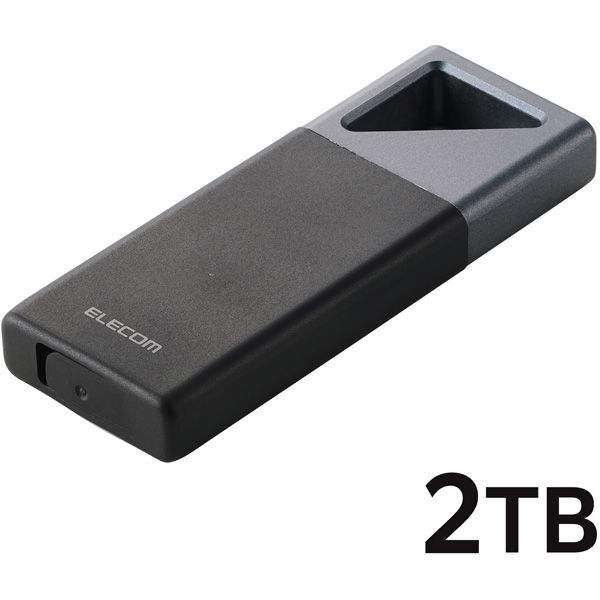 SSD 外付け 2TB USB3.2 Gen2x2 IP55 防塵/防滴 ブラック ESD-EHB2000GBK エレコム 1個（直送品）