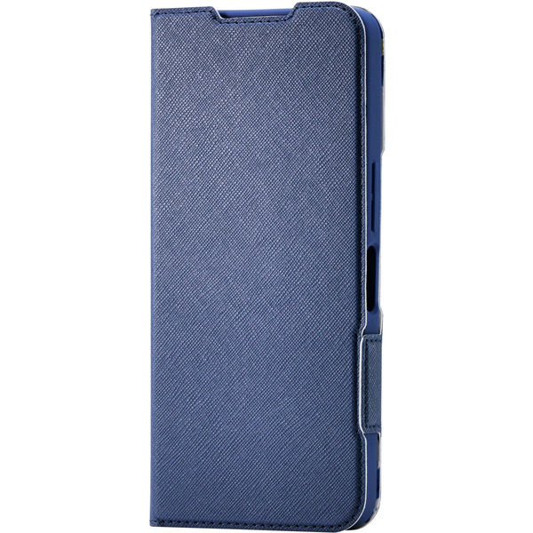 AQUOS wish5 (SH-52F) ケース レザー 手帳型 花柄 ネイビー PM-S251PLFUJNV エレコム 1個（直送品）