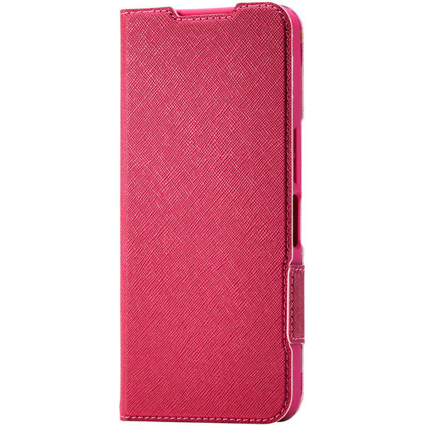 AQUOS wish5 (SH-52F) ケース レザー 手帳型 ディープピンク PM-S251PLFUJPND エレコム 1個（直送品）
