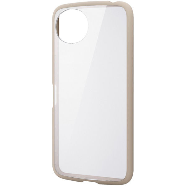 AQUOS wish5 (SH-52F) ケース ハイブリッド 衝撃吸収 カフェオレ PM-S251TSLFCBE エレコム 1個（直送品）
