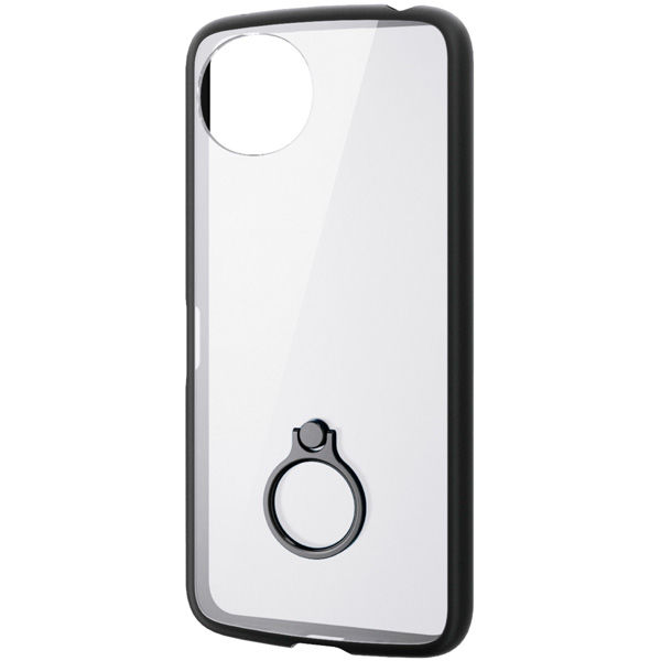 AQUOS wish5 (SH-52F) ケース ハイブリッド リング付 ブラック PM-S251TSLFCRBK エレコム 1個（直送品）