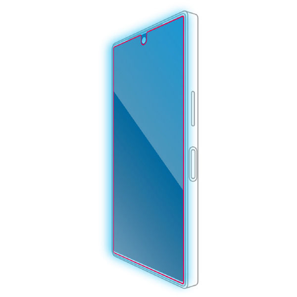 AQUOS R10 (SH-51F) ガラスフィルム 高透明 ブルーライトカット PM-S252FLGGBL エレコム 1個（直送品）