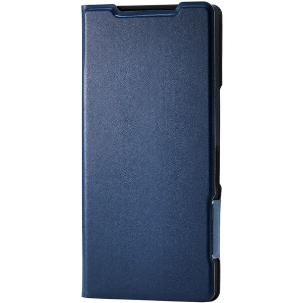 AQUOS R10 (SH-51F) ケース レザー 手帳型 超軽量 ネイビー PM-S252PLFUNV エレコム 1個（直送品）