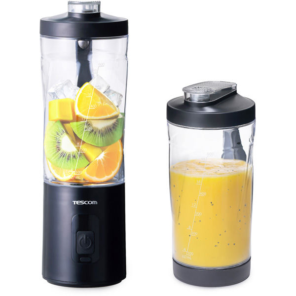 ミキサー コードレス ジュース スムージー 角氷も粉砕 600ml ブラック TMX60A-K テスコム 1個（直送品）