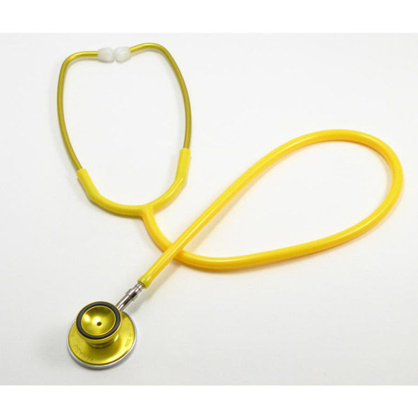 ケンツメディコ ダブル聴診器(ダブルタイプ 内バネ式)イエロー 軽量 ベーシック 日本製 NO.120 1個（直送品）