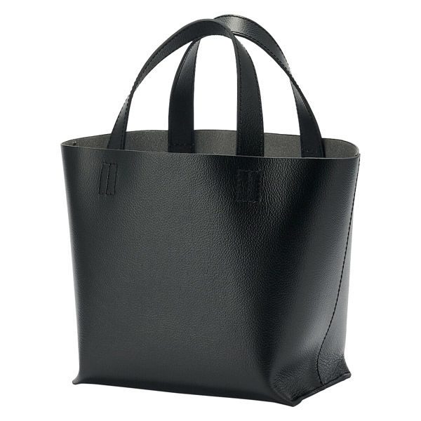 無印良品 ヌメ革 ミニトートバッグ 黒 タテ22×ヨコ36×マチ