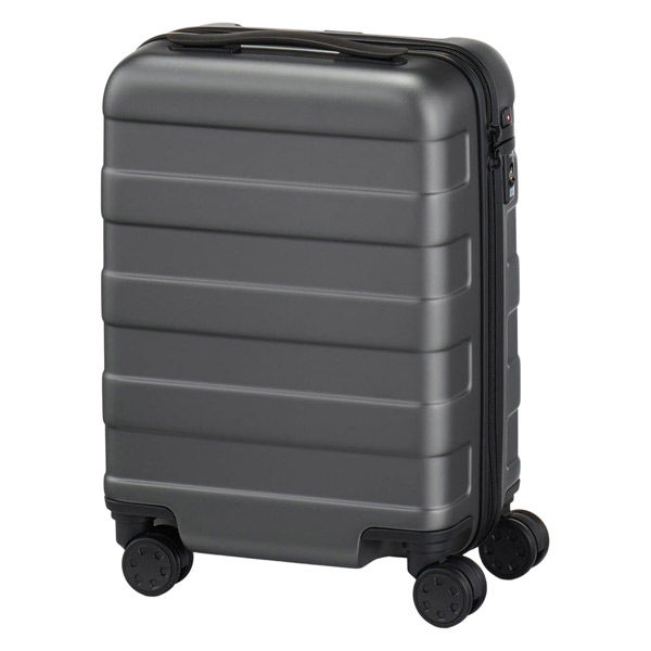 ■美品■無印良品 20L グレー　バーを自由に調節できるハードキャリーケース 無印良品 バーを自由に調節できる ハードキャリーケース 20L グレー